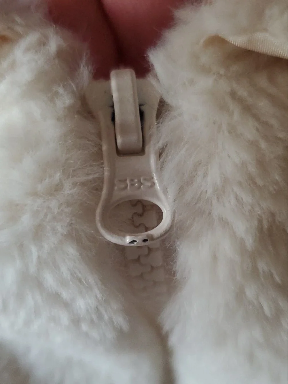 Kids Cream Faux Fur Pea Coat Size 5T